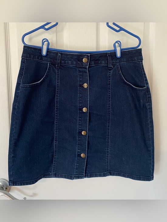 George Dresses & Skirts - George Dark Blue Button-Front Denim Skirt